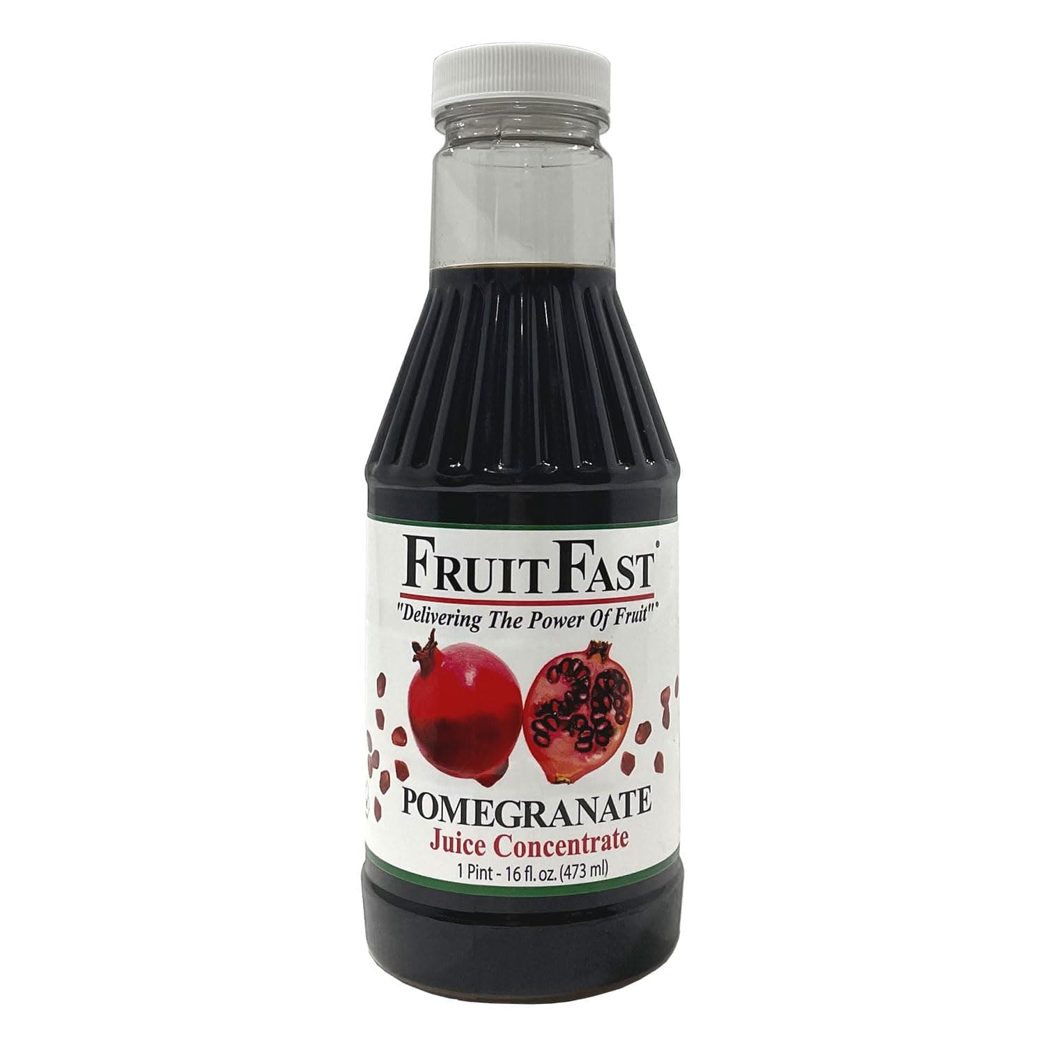 Pomegranate Juice Concentrate by FruitFast - Unsweetened, 65 Brix Pure Concentrate - 100% Pomegranate Extract - No Additives or Fillers! (16 FL OZ)