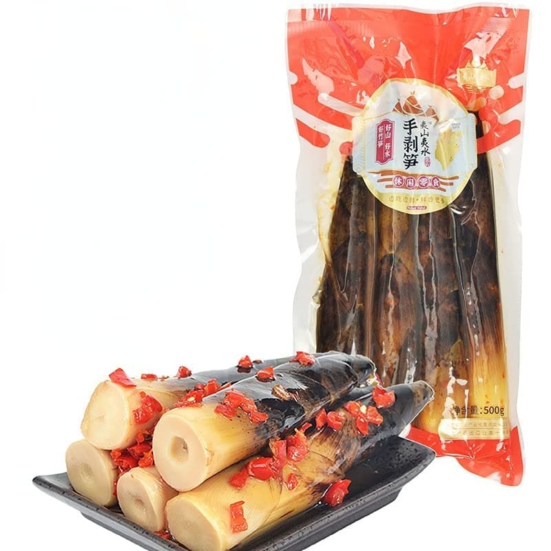 Hand Peeled Bamboo Shoots 500g/pack, Chinese Bamboo Shoot, Ready-to-eat Food, Pickled Pepper Crispy Bamboo Shoots, Fresh Mountain Pepper Bamboo Shoots, Spicy Snacks, Pickled Vegetables (1 pack)