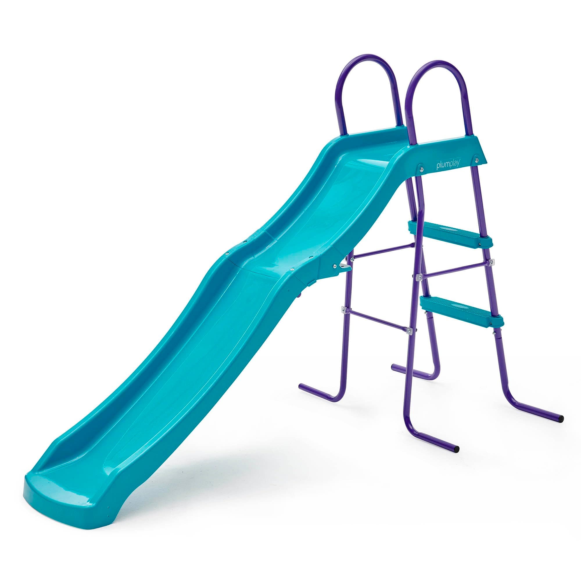 Haumea Steel & Plastic 6ft Slide Wavy Design with 4-Leg Configuration, Purple