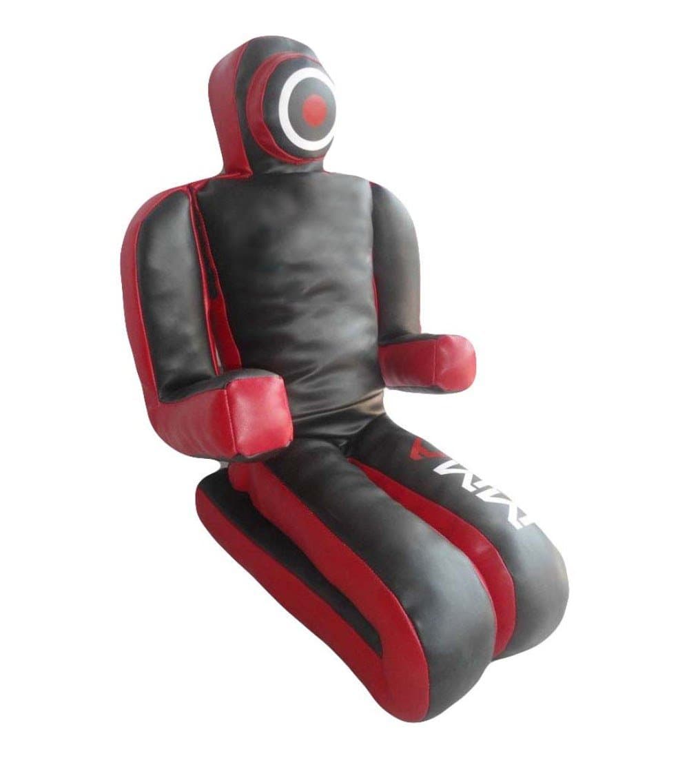 Feather Skin MMA Grappling Dummy - Judo Punching Bag, Filled - Sitting Position Hands Front