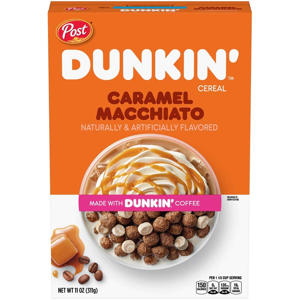 Dunkin Caramel Macchiato Breakfast Cereal, 11 Ounce