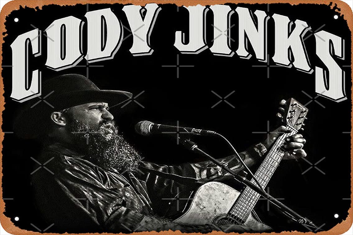 Cody Jinks Tour Band Music Poster 12" X 8" Vintage Metal Tin Sign Home Decor Garage Man Cave Wall Art