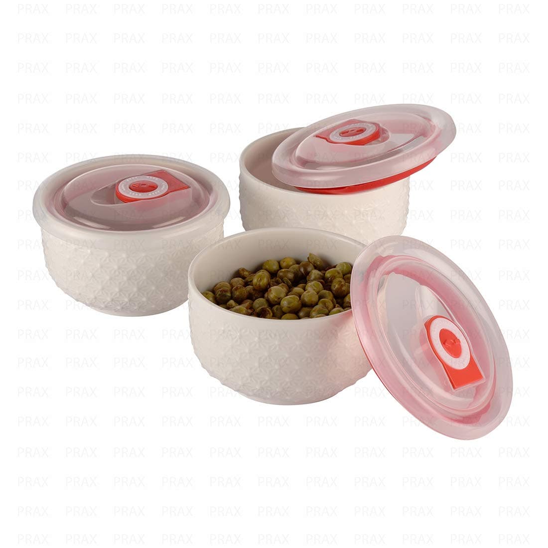 PRAX ceramic airtight bowl (set of3) 3.5 inch each with (equal size)