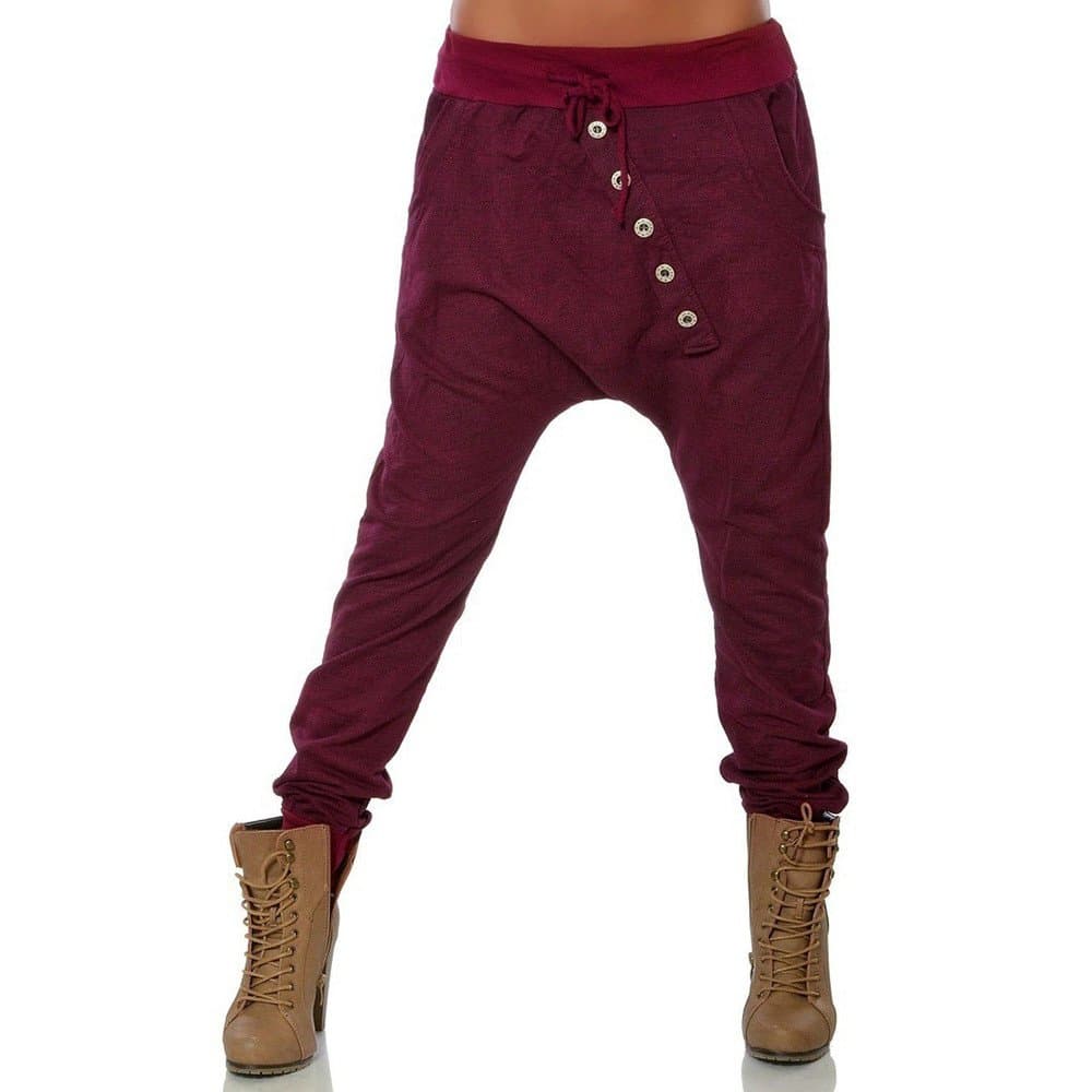 STORTO Women's Drop Crotch Hip Hop Jogger Harem Pants Trousers