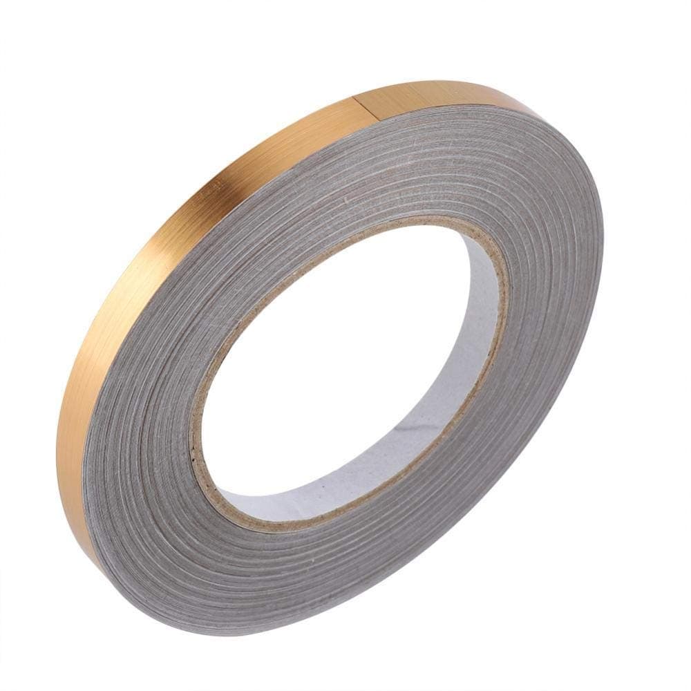 amiciCare Tile Sticker Gap Sealing Tape Gold Color Self-Adhesive Wall & Floor Decor Tape-1cmx5000cm (Gold, Quantity 1)