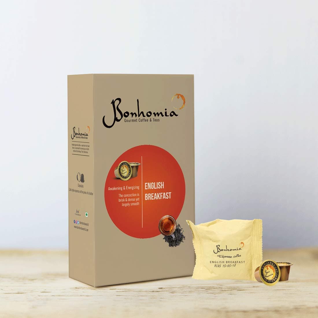 Bonhomia English Breakfast - Awakening & Energizing Tea Nespresso Compatible Pods | 30 Tea Capsules