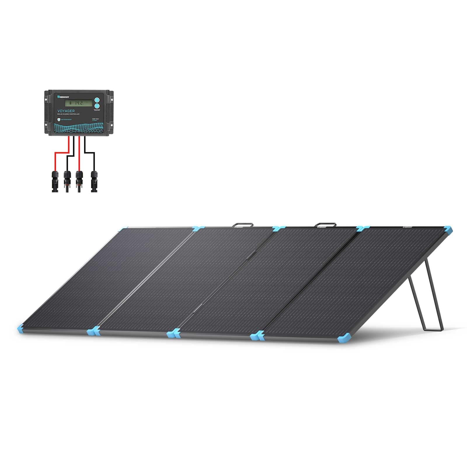 220W Lightweight Portable Solar Suitcase with Waterproof 20A Charger Controller, Solar Charger for Power Station RV Camping Off Grid