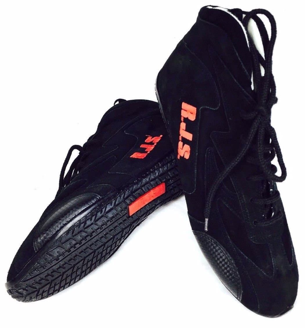 RJS SFI 3.3/5 Racing Driving Shoes Black Mens Size 16/ Womens 18