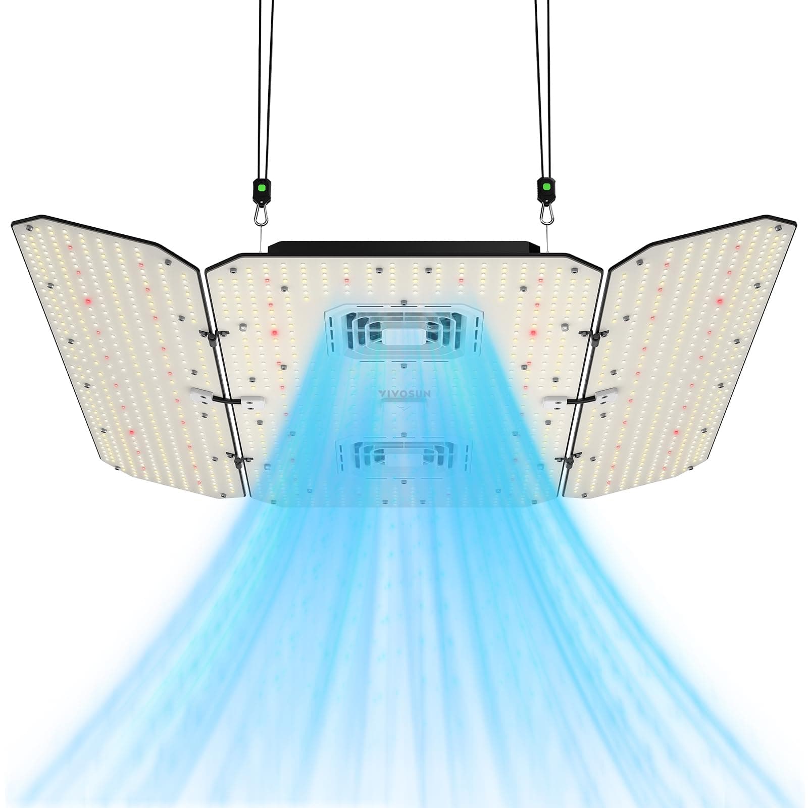 VIVOSUN AeroLight Wing AW400SE, LED Grow Light 400W with Integrated Circulation Fan, App Compatible, Used with Growhub Controller E42A/E25 to Achieve More Functions for 4x4/5x5 Grow Tent