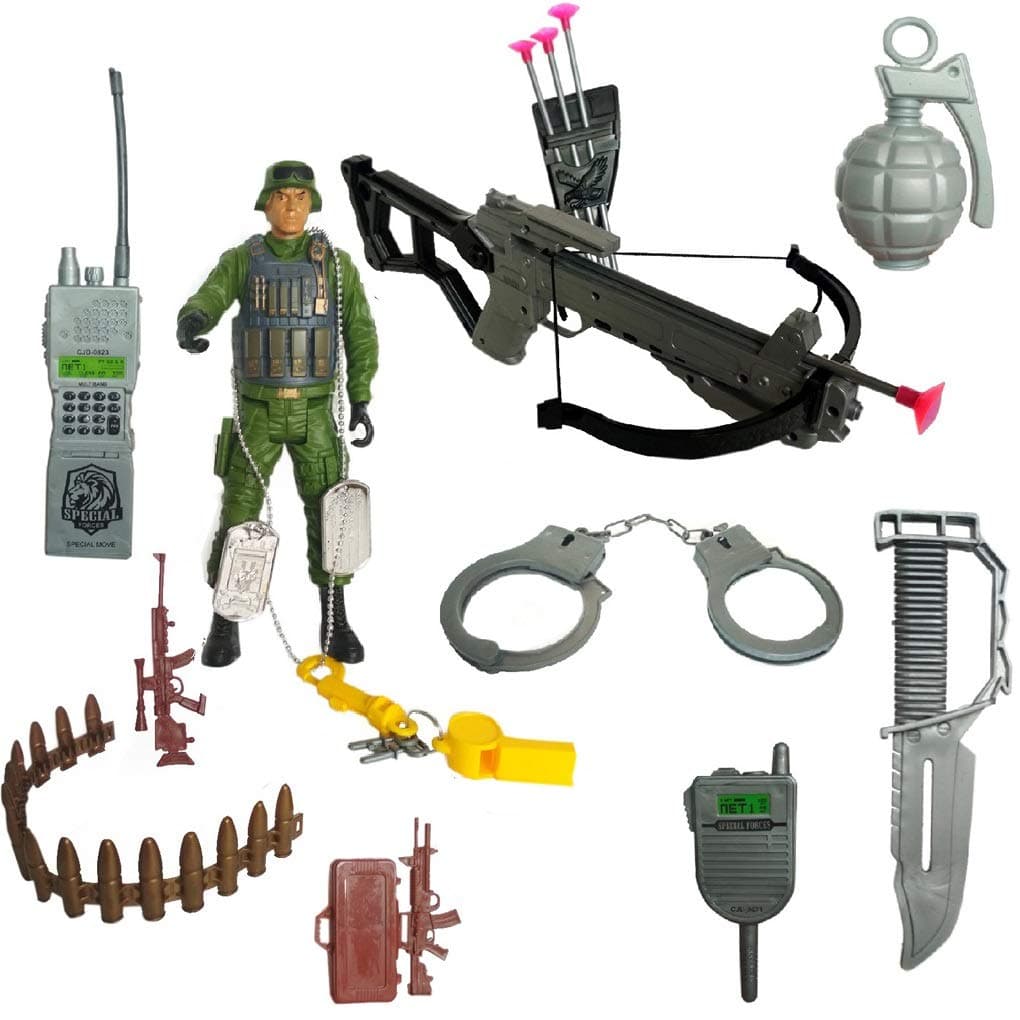 IndusBay® Army Role Play Toy Plastic Toy Gun Weapon Costume Set for Kids Boys