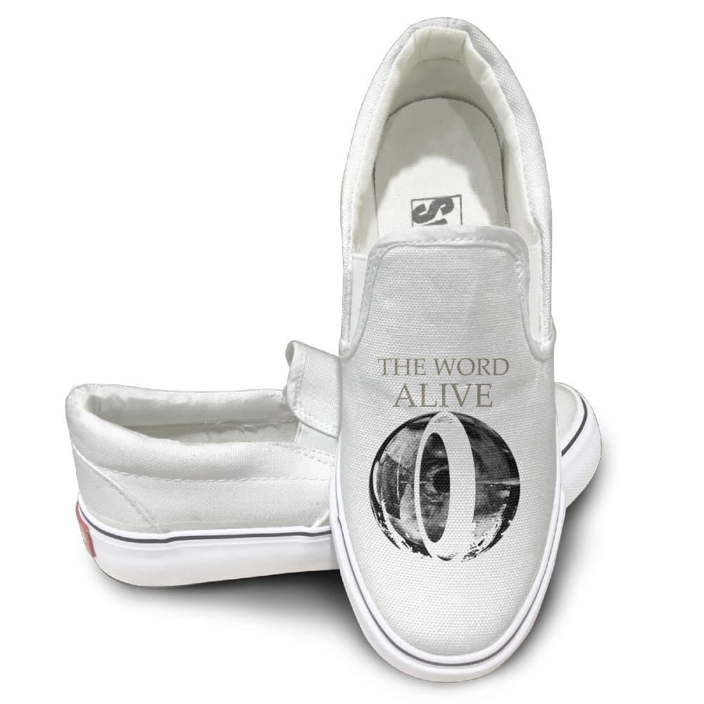 WG Custom Design Sport Shoes The W Alive American Metalcore Band DARK MATTER Trucker White