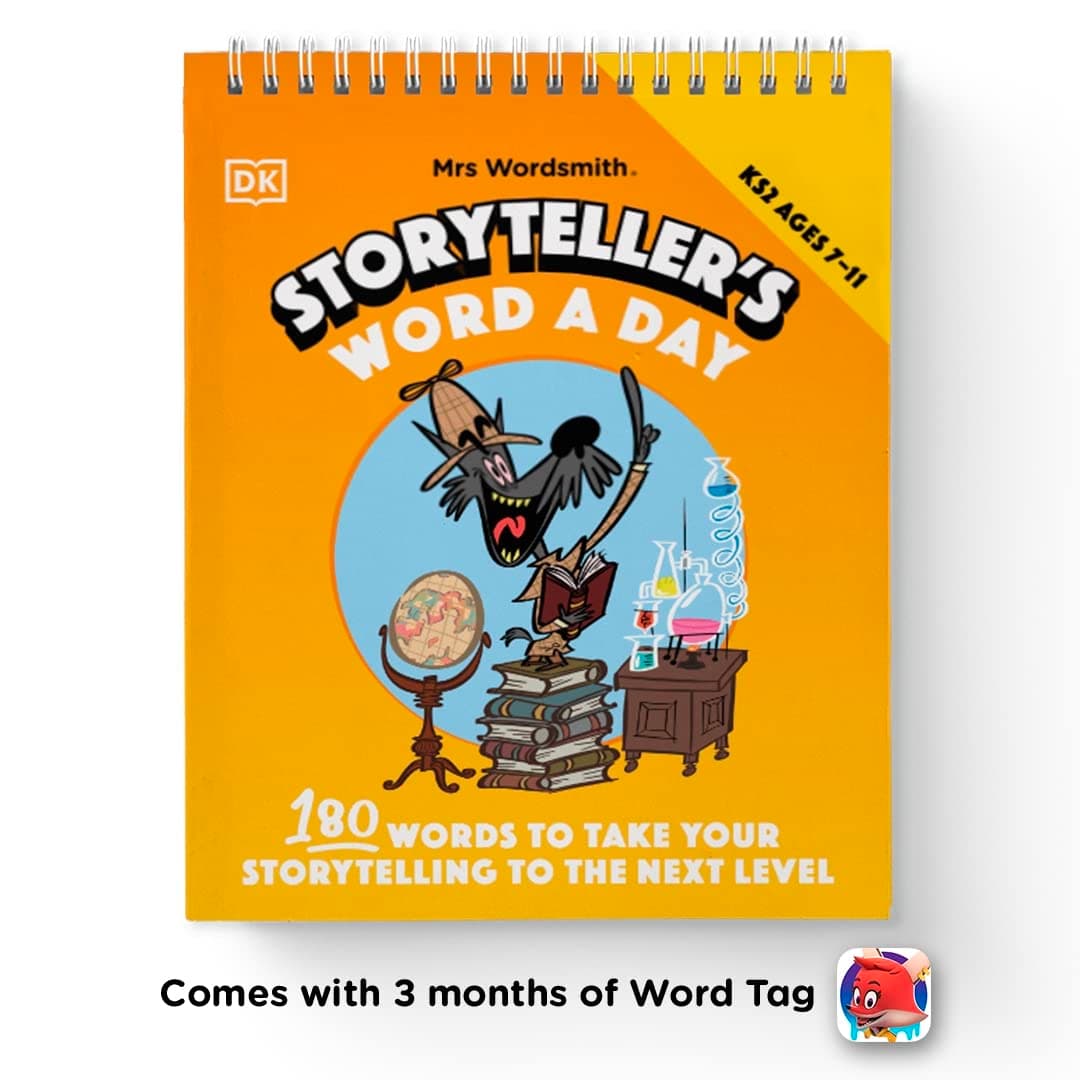 Mrs Wordsmith Storyteller's Word A Day, Ages 7-11 (Key Stage 2): Boost Vocabulary and Storytelling with 180 New Words + 3 Months of Word Tag Video Game Spiral-bound – 26 Aug. 2021