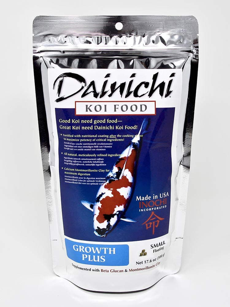 DainichiKoi Fish Food, Growth Plus 1.1 lbs - Medium Floating Pellets (5.5 mm) for Koi, Goldfish, and Other Pond Fish. Krill Coating. Maximizes Growth.