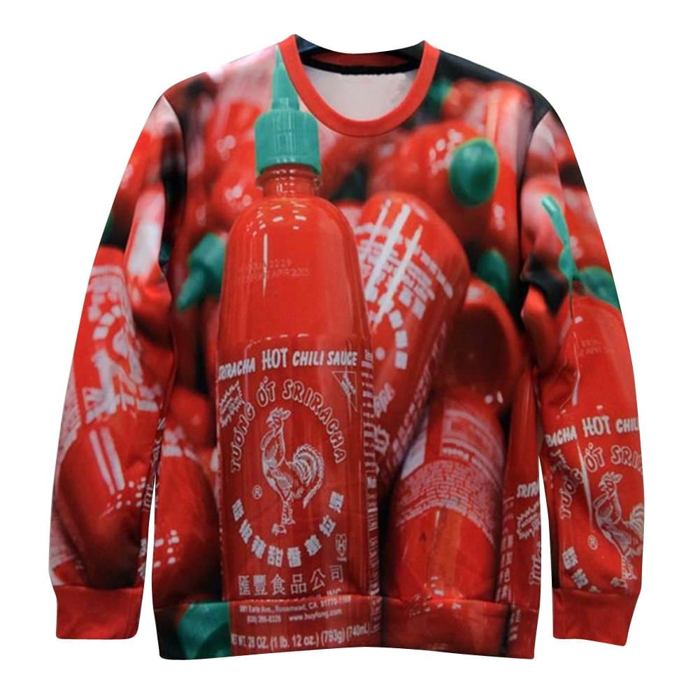 3D Animal Sweatshirt Unicorn Bulldog Wolf Cat Mushroom Cabbage Pepper Sweater D10