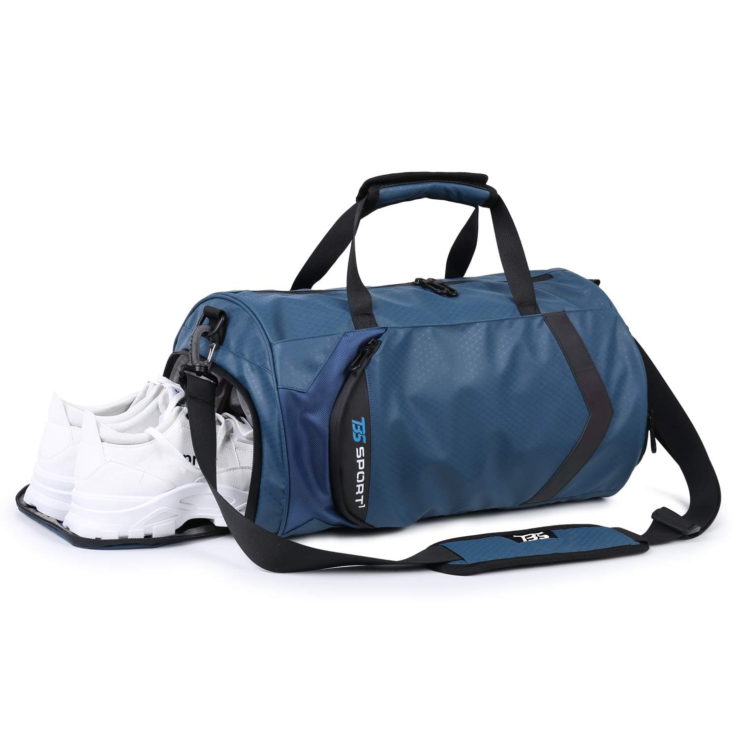 Sports Gym Bag with Shoes Compartment and Wet Pocket, Travel Duffle Bag for Men and Women, 35L Holdall Bag Yoga Training Bag Overnight Weekend Bag Swimming Bag