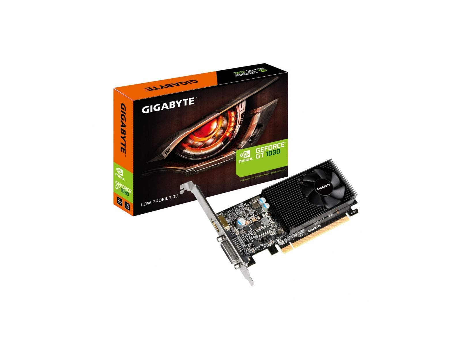 Gigabyte GeForce GT 1030 Low Profile 2 GB GDDR5 Graphics Card (GV-N1030D5-2GL, pci_e)