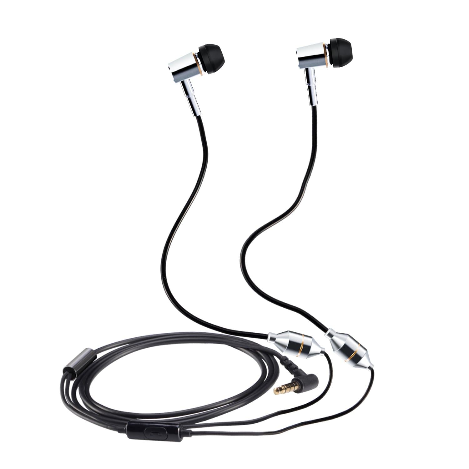 EMF Relief - Deluxe Radiation Free Headset: AIR Tube Patent with Microphone, Black Metal