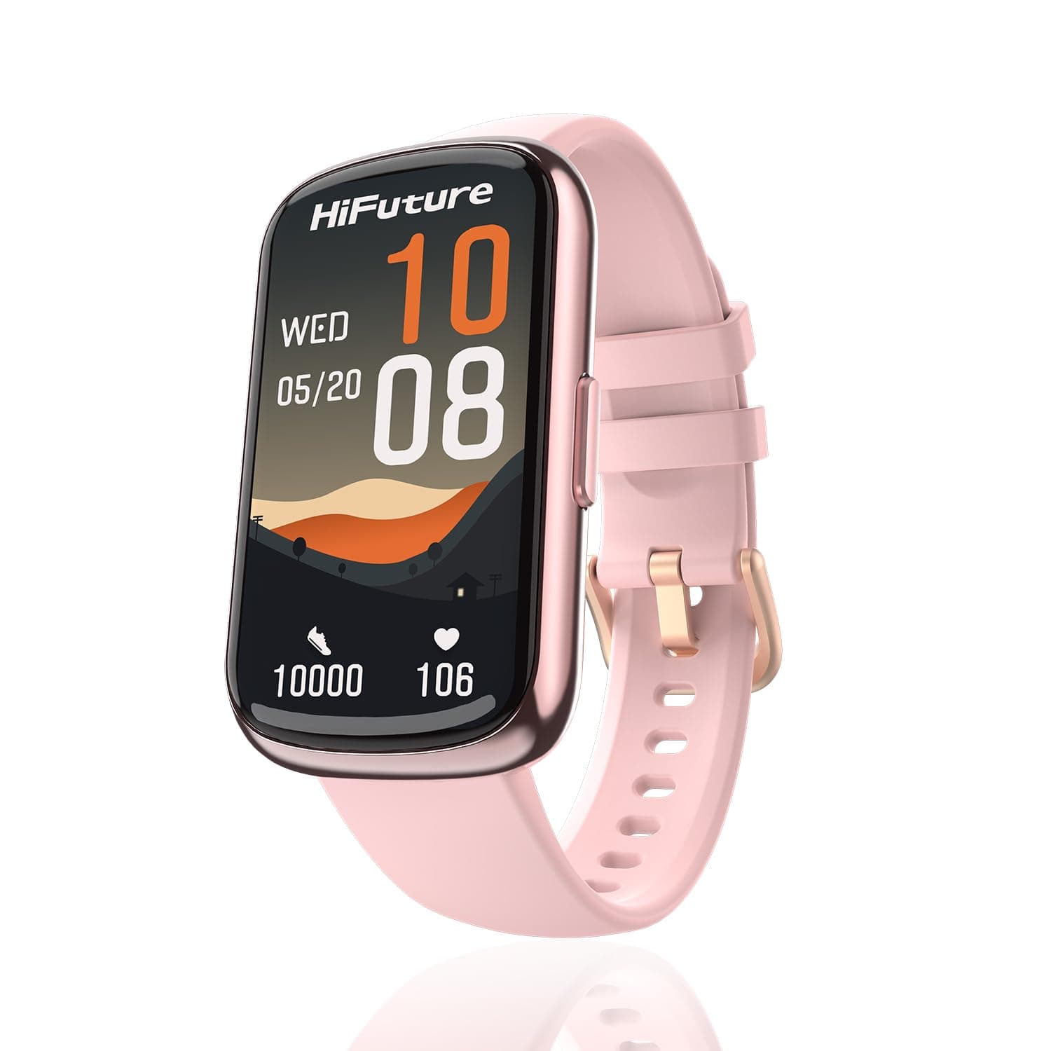 EVO2 Smart band Rose Gold – 1.47" IPS Display Fitness Tracker with 100+ Sports Modes, Heart Rate & SpO₂ Monitor, App Notifications, 7-Day Battery, IP68 Waterproof
