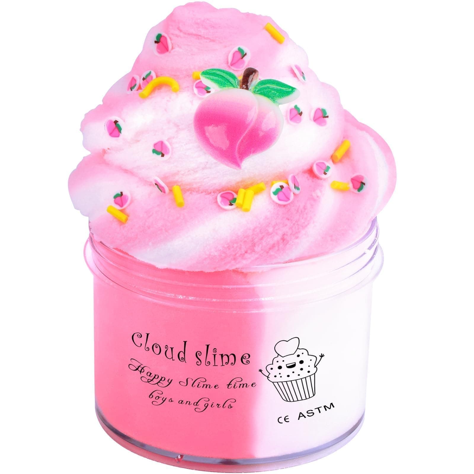 Newest Pink Peach Slime - Super Soft and Stretchy Fun Slime Kit - DIY Party Favors for Girls & Boys