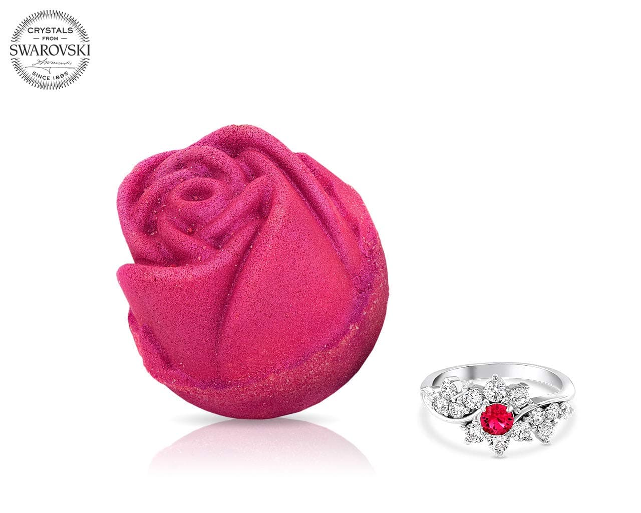 Fragrant Jewels You are My Rose Bath Bomb with Collectible Ring (Size 5-10)