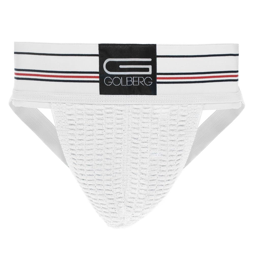 GOLBERG G Athletic Supporter - Waistband Contoured for Comfort - Active White Color - (White, Medium)