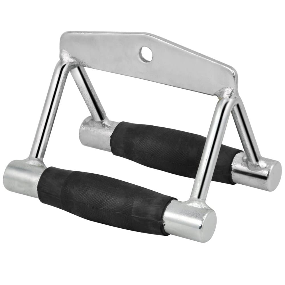 tinkertonk Multi Gym Cable Attachment Single/Double Stirrup/Seated Row Handle Grip Twin Bra (Double(with grips))