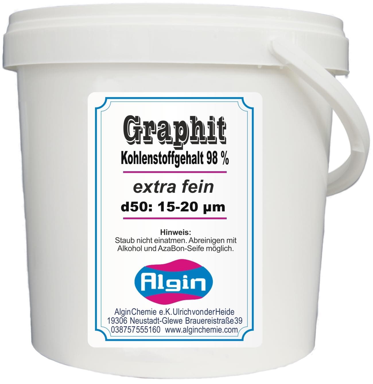 Graphite Powder 99% Super Fine 19 µm 1 Litre Bucket