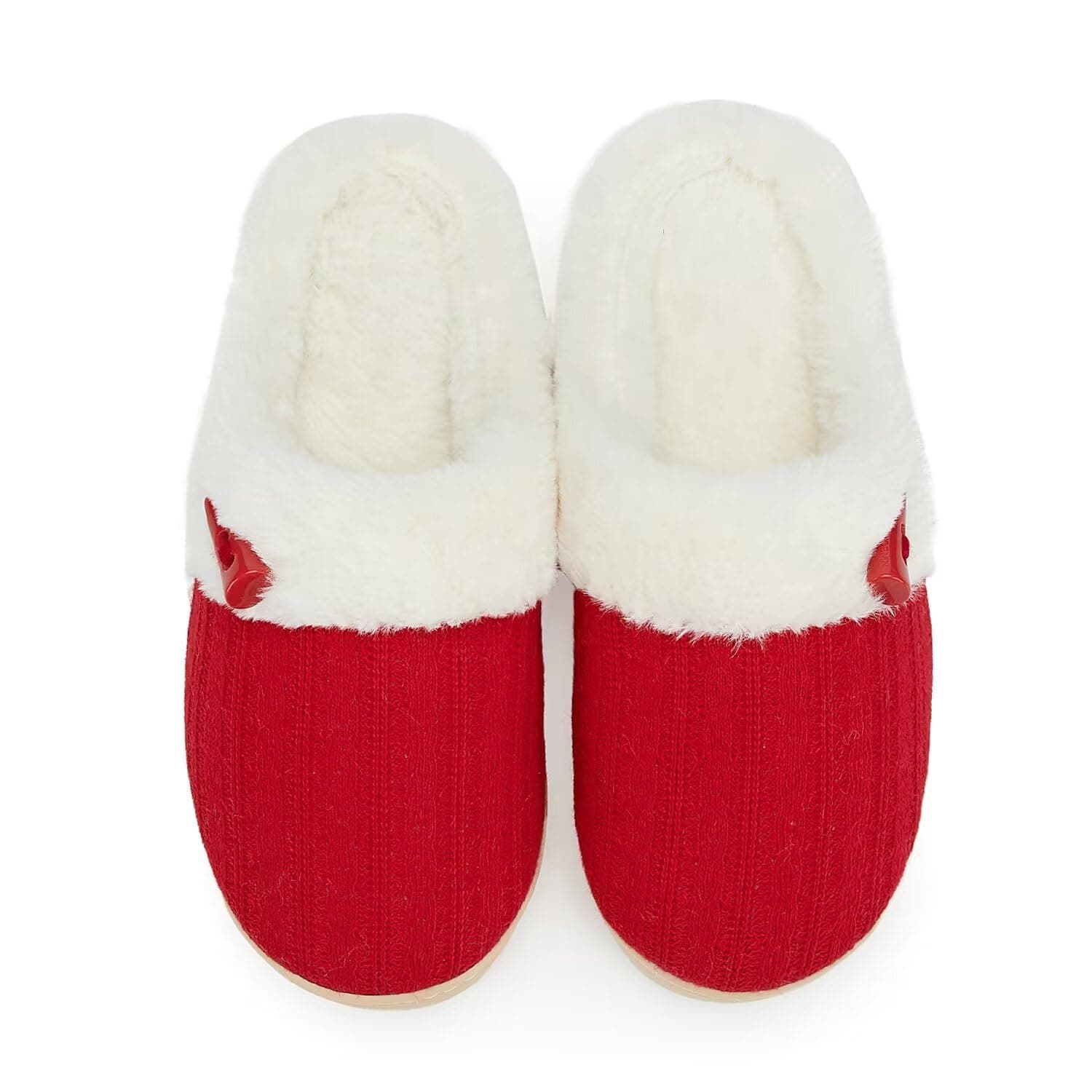 NineCiFun Women's Slip on Fuzzy Slippers Memory Foam House Slippers Outdoor Indoor Warm Plush Bedroom Shoes Scuff with Faux Fur Lining