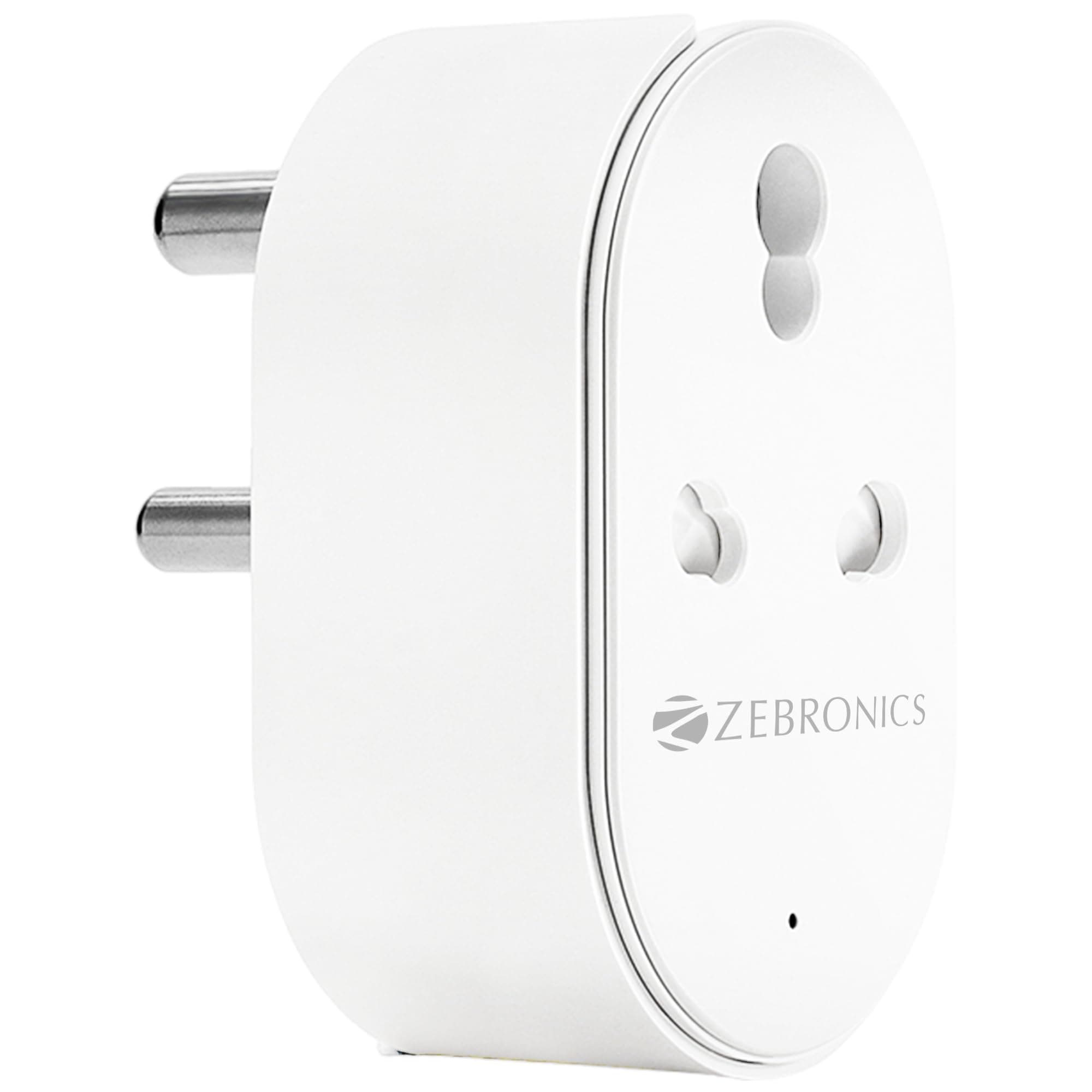 ZEB-SP116, Smart Wi-Fi Plug Compatible with Google Assistant & Alexa, Supports Upto 16A and Comes with a Dedicated APP That Features Scheduled Control and Energy Monitoring.
