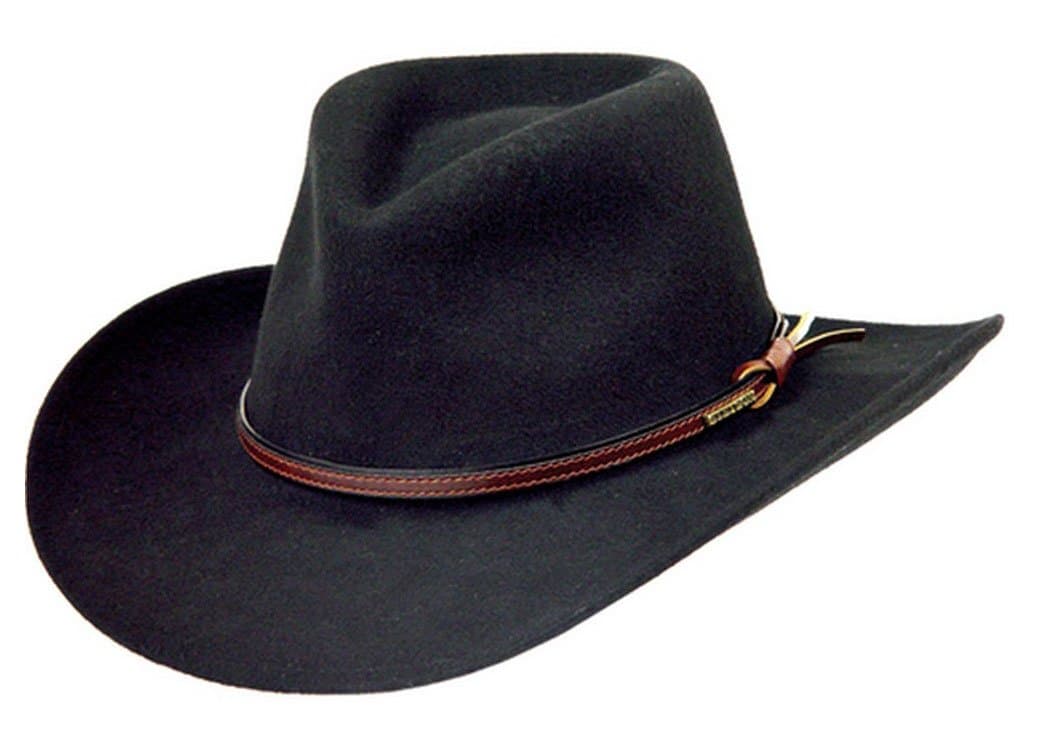 Men's Bozeman Wool Felt Crushable Cowboy Hat - Twboze-813007 Black