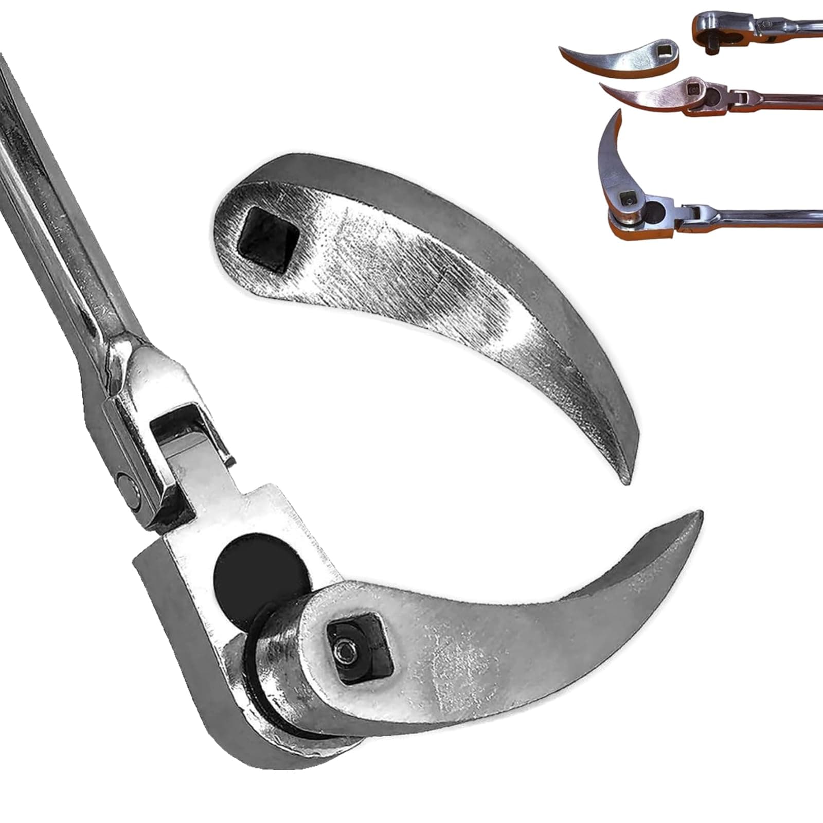 Crowbar Adapter Head Tools Adjustable Angle Head Crowbars Crowbar Heavy Duty Adjustable Pry Bar Fits 3/8” with Ease Compact Pry Bar for Tight Spaces Crow Bars Flexibility Heavy Duty