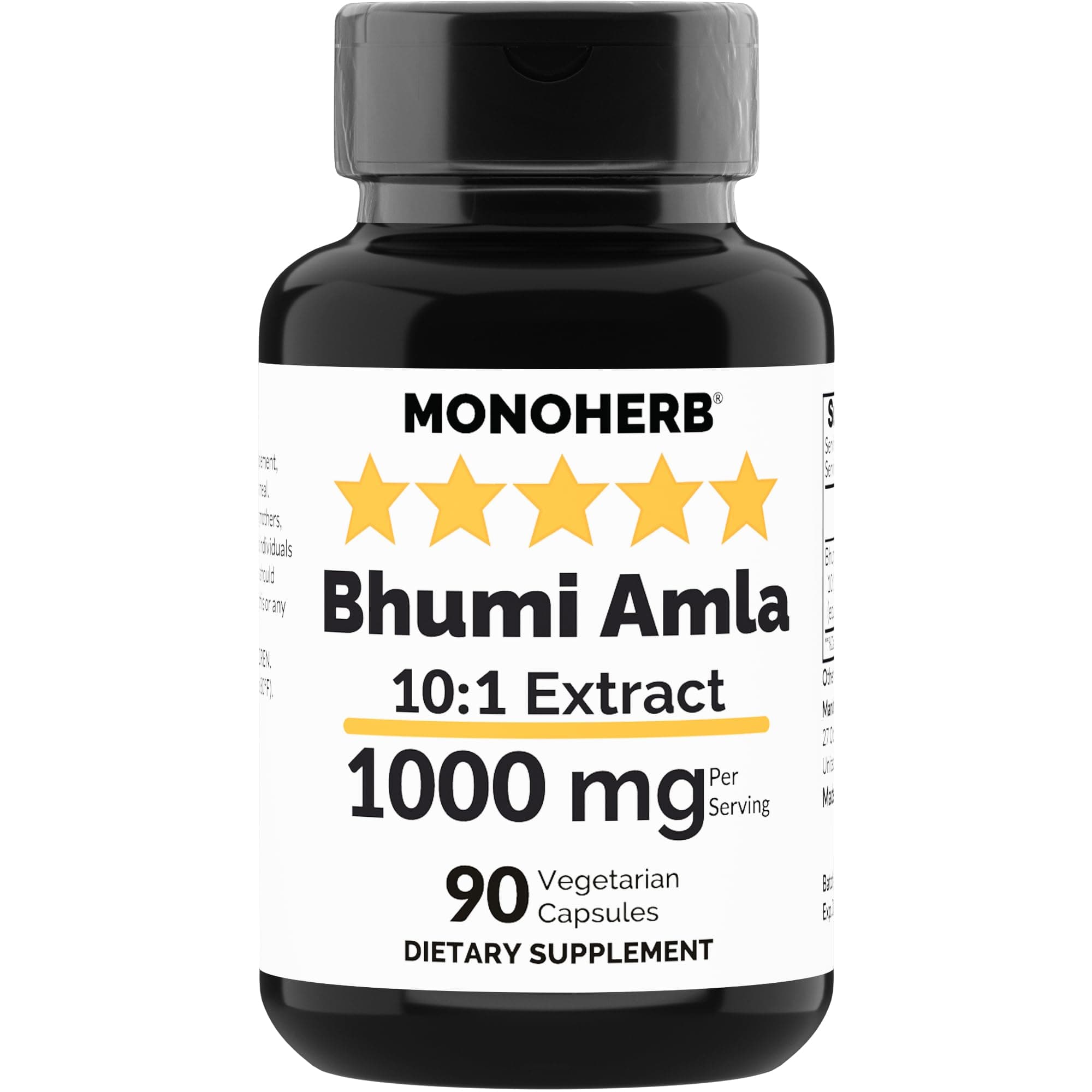 MONOHERB Bhumi Amla Extract 1000 mg - 90 Vegetarian Capsules