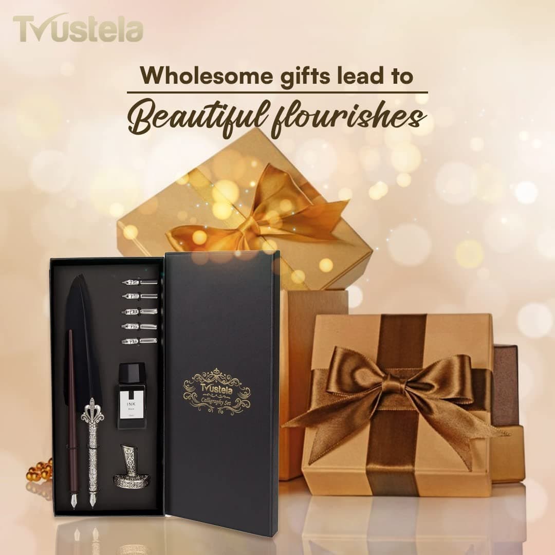 Trustela Beginner Calligraphy Kit Wooden Fountain Pen Fountain Pen Nib 19 Nibs Gift Box