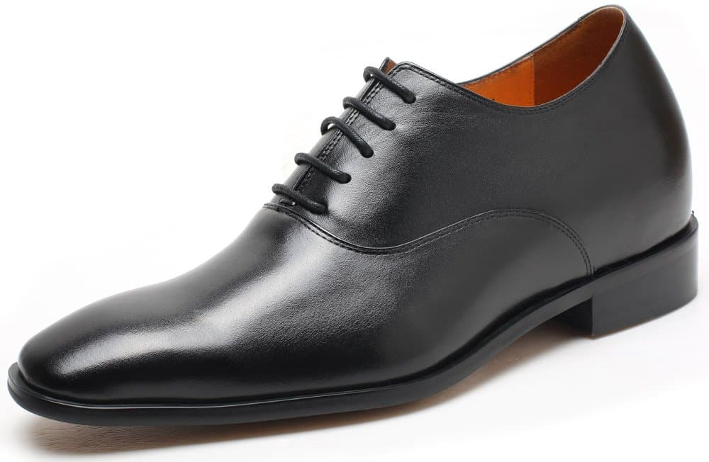 TallerHeels Height Increase Shoes Black Leather Formal (8)
