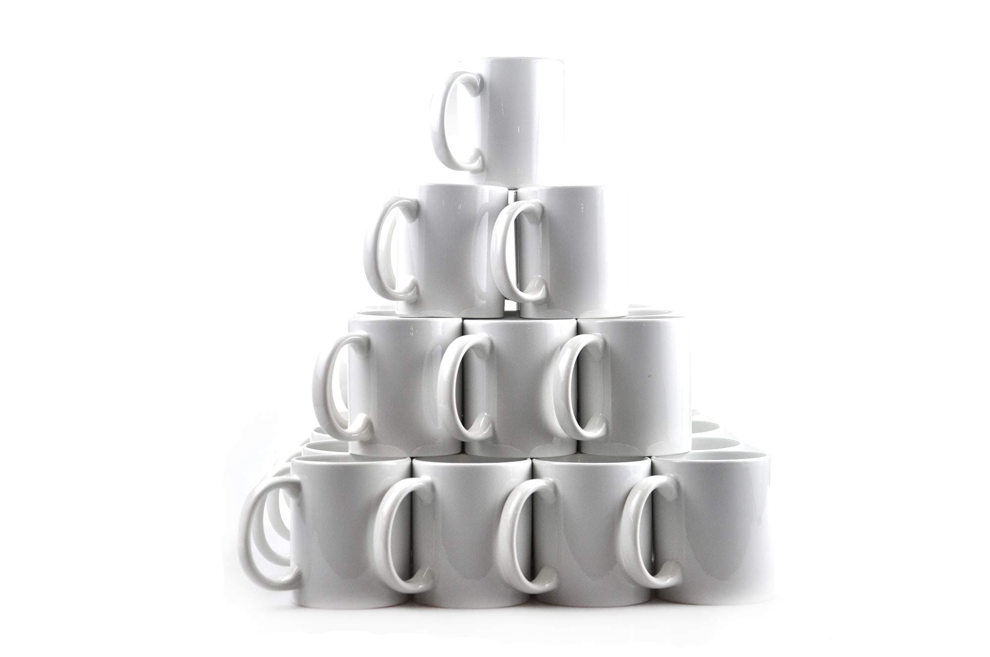 36 White Sublimation Coated Heat Press Printing Mugs 11oz Large Handle