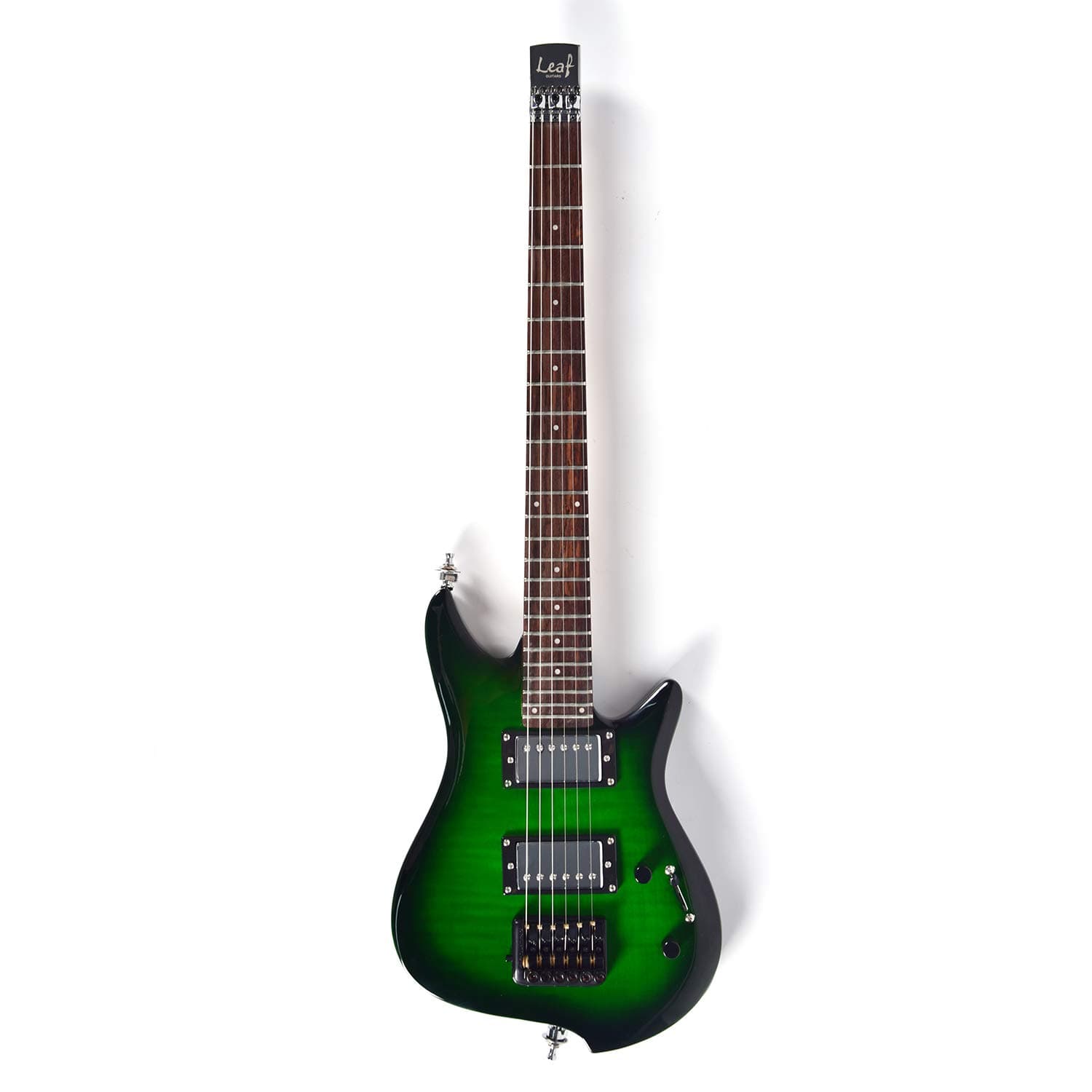 Asmuse Travel Guitar Headless Electric Guitar, Small But Full-scale Guitar LEAF, Ultra-Light For Performance-Green