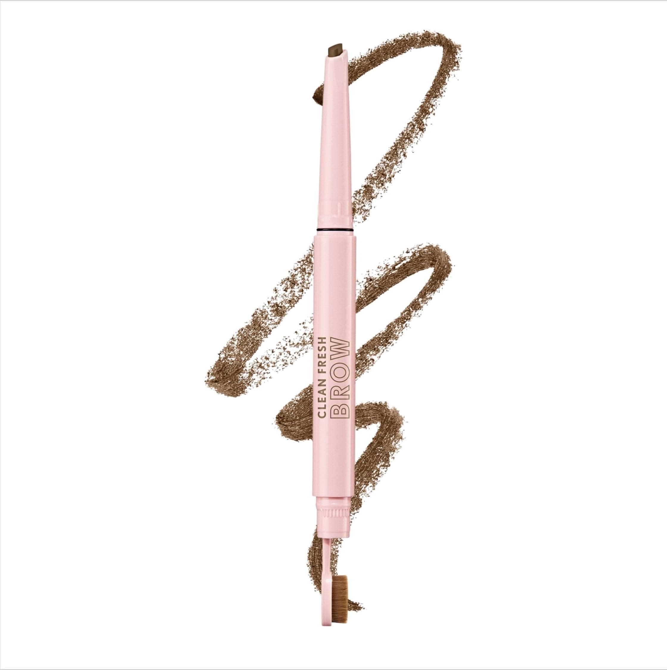 Clean Fresh Brow Filler Pomade, 400 Soft Brown, Eyebrow Pencil, Ultra-Precise Tip, Creamy Formula, Highly Pigmented, Soft Matte Finish, Vegan Formula, 0.007oz