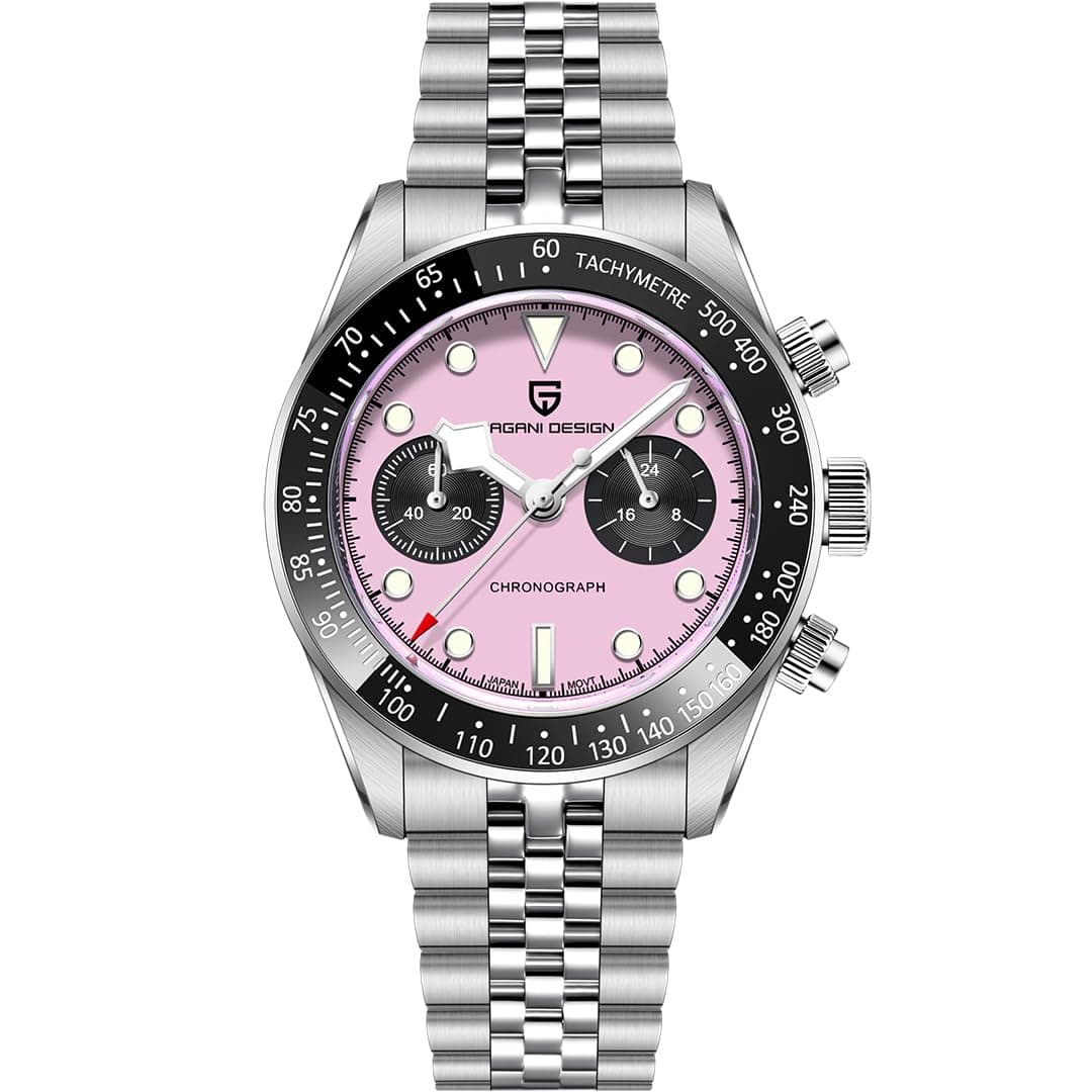 Pagani Design Panda Dial Men's Chronograph Watches Japan VK64 Movement Stianless Steel 100M Waterproof Men Fashion Casual Watch