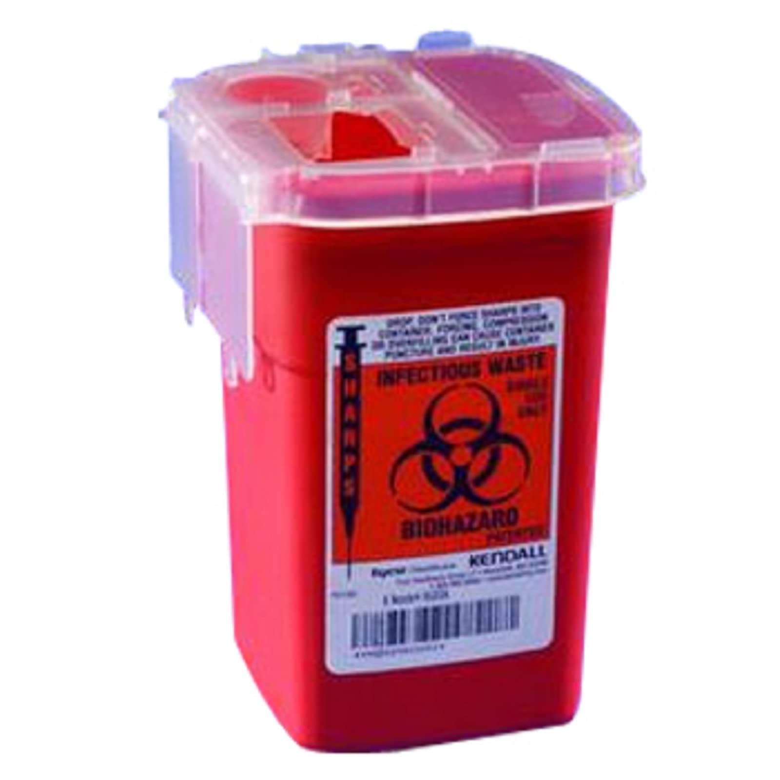 PT# 8900SA PT# # 8900SA- Container Sharps Autodrop Phlebotomy Red 1qt Ea by Kendall Company