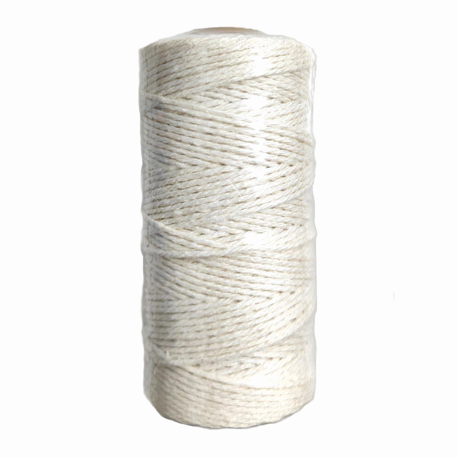 Cotton Rope 1mm Butcher Twinte Bakers Twine Natural White Cotton String for Wedding Crafts, Gift Wrapping Twine, Home Decor, Gift Packaging