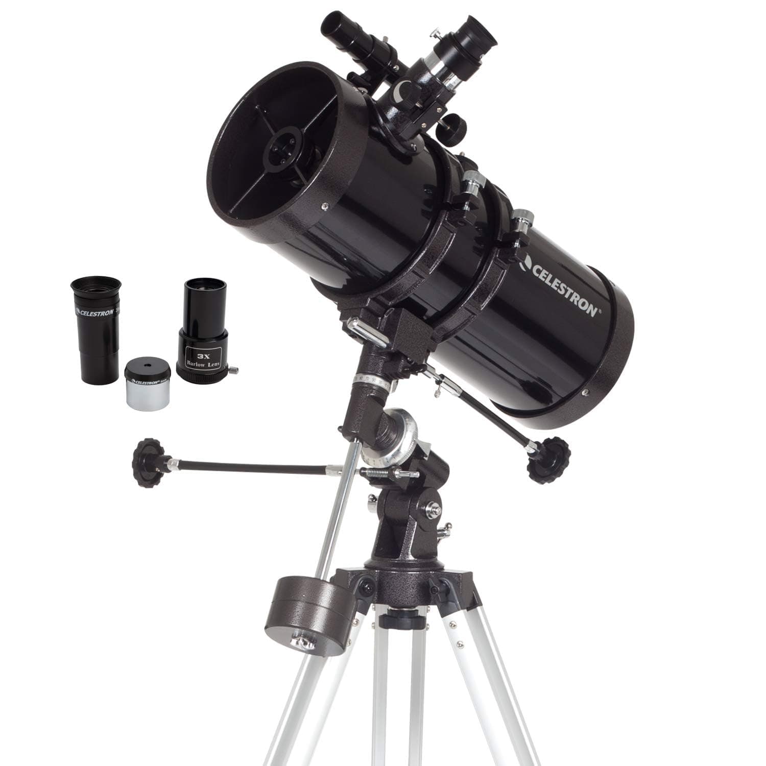 PowerSeeker 127EQ Telescope - Manual German Equatorial Telescope for Beginners - Compact and Portable - Bonus Astronomy Software Package - 127mm Aperture
