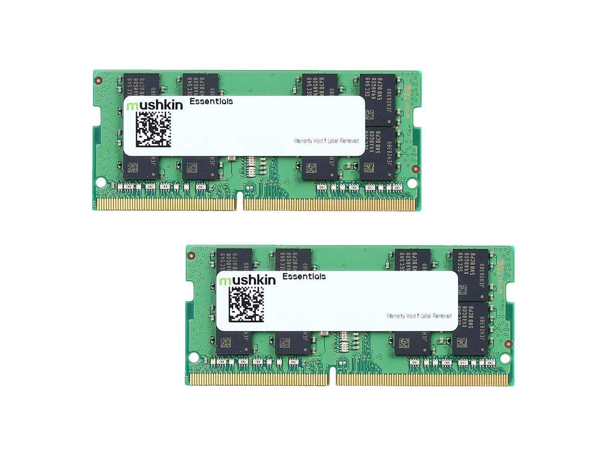 Essentials – DDR4 Laptop DRAM – 64GB (2x32GB) SODIMM Memory Kit – 2666MHz (PC4-21300) CL-19 – 260-pin 1.2V Notebook RAM – Dual-Channel – Low-Voltage – (MES4S266KF32GX2)