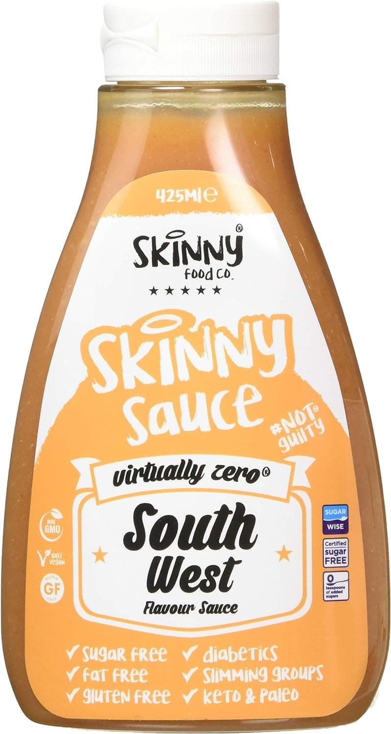Skinny Food Co Sugar Free Southwest Sauce 425ml - Virtually Zero Calorie Sauce - Vegan & Keto-Friendly - Sugar Free Southwest Sauce - Gluten Free