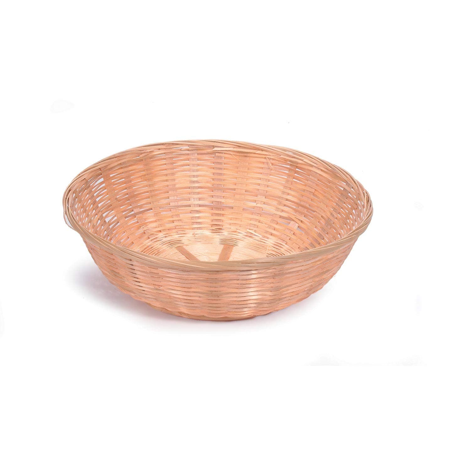 Darice Bamboo Bread Basket Round 12 x 3.5 inches (12-Pack) 2858-54