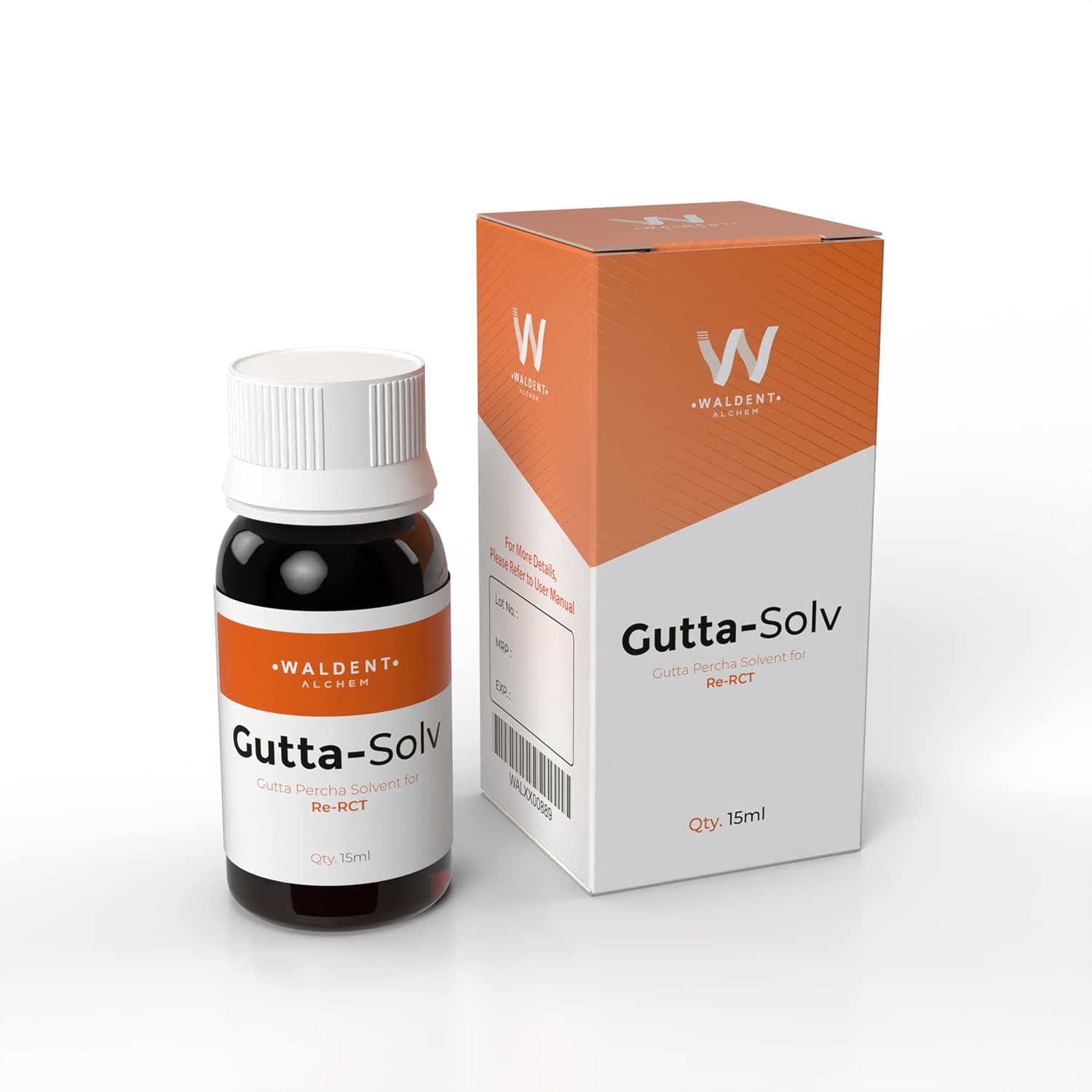 Waldent Gutta-Solv | Gutta Percha Solvent for Re-RCT | Natural Substance-Based Softening Solution | 10ml Bottle