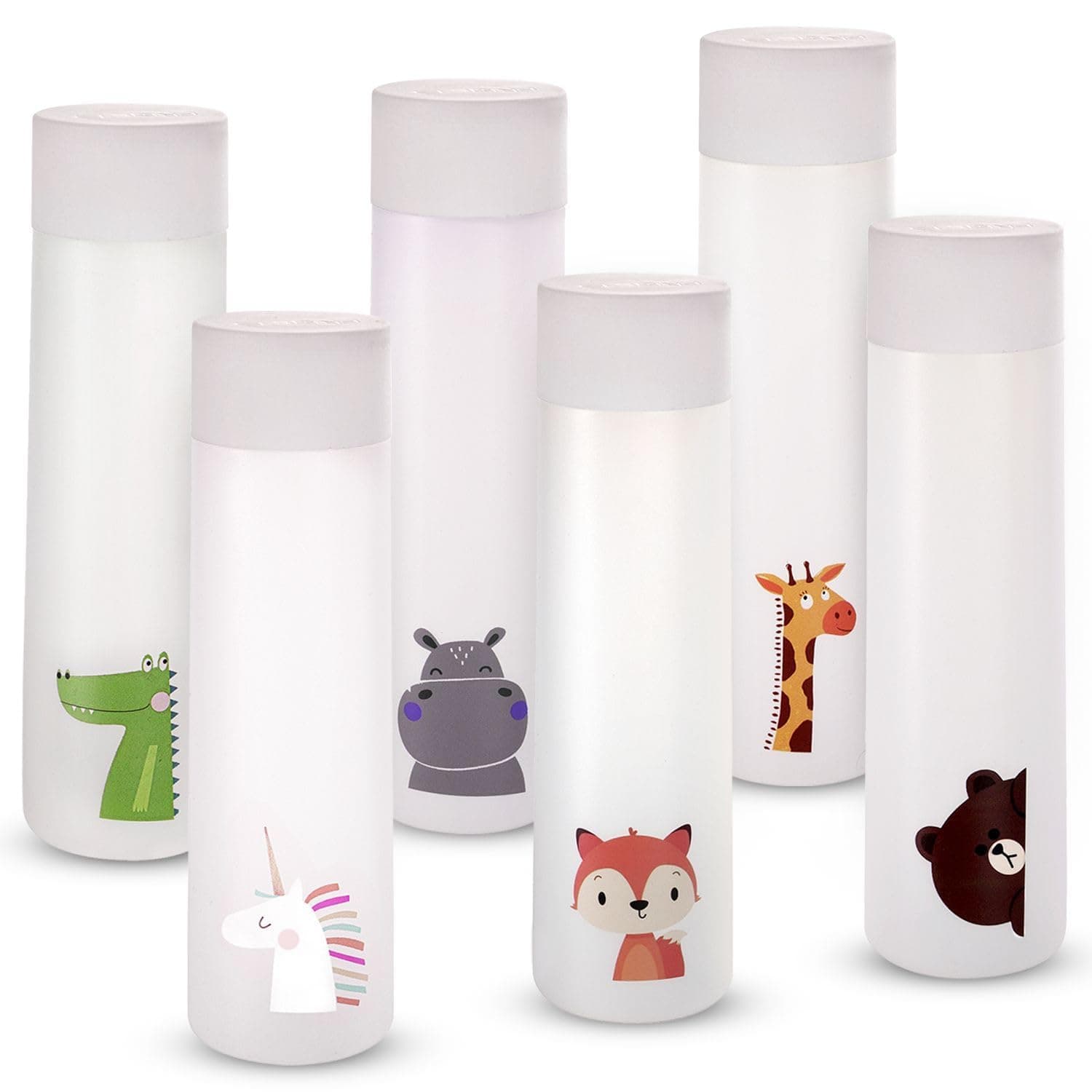 Frosty Plastic Food Grade Fridge Round White CYP Water Bottle Gift Set(6 pieces,White | 500 ml