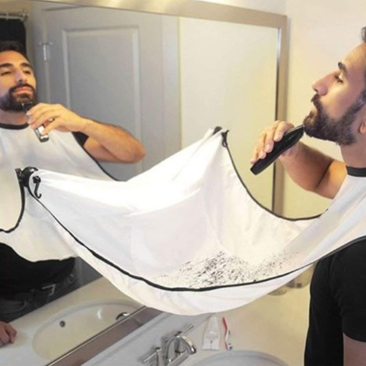 Nicca Professional Beard Bib Shaving Grooming Apron with Suction Cups Hair Catcher Home Salon