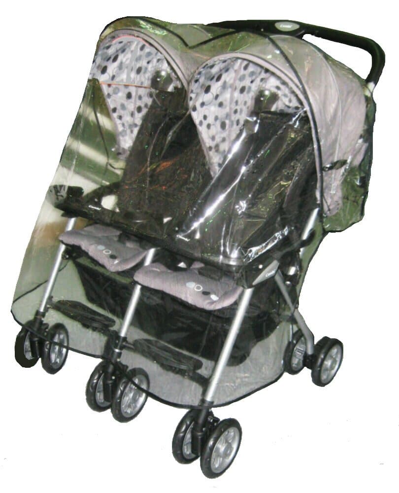 Sashas Rain and Wind Cover for Combi Twin Side by Side Stroller