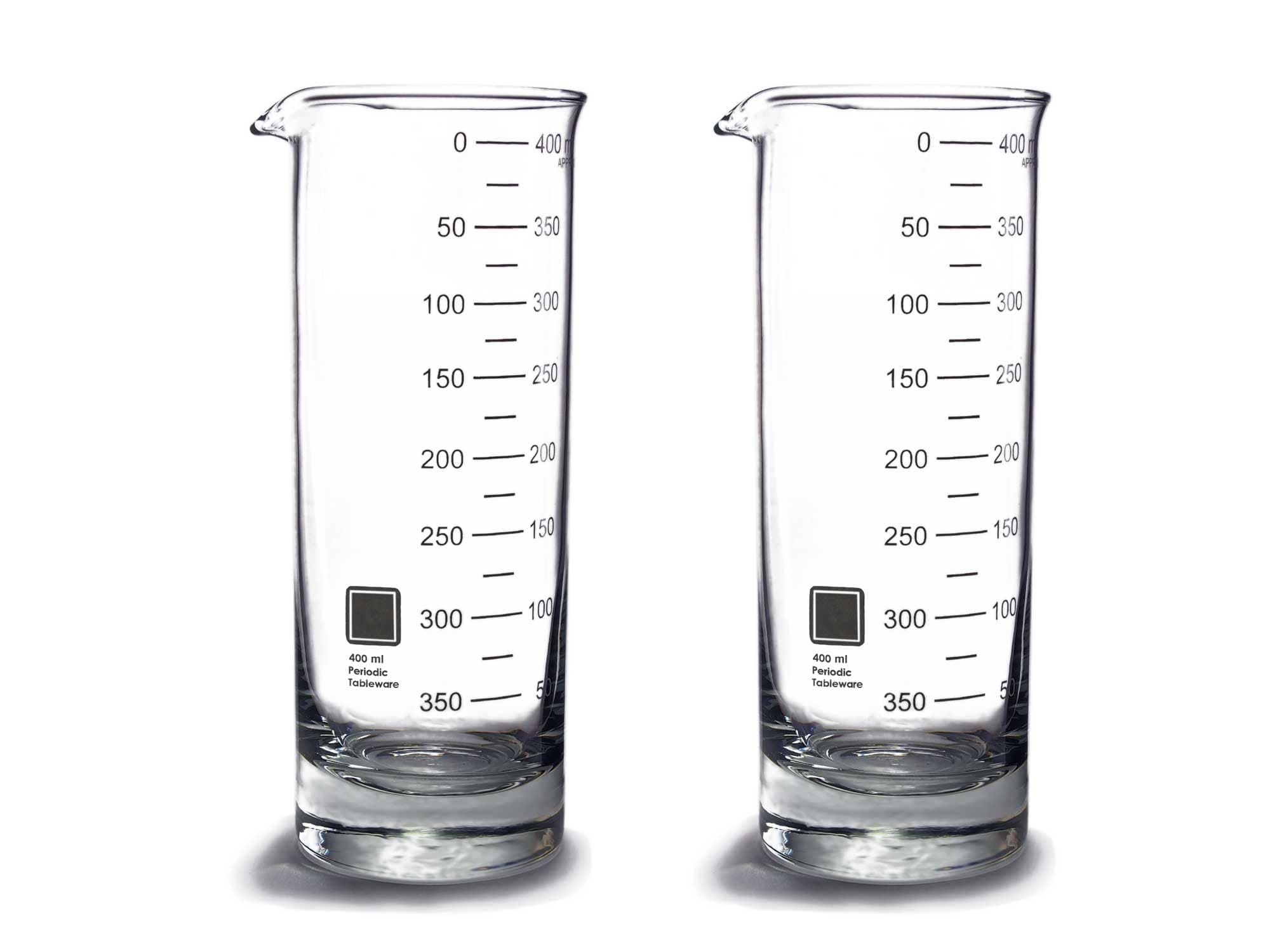 Periodic Tableware Laboratory Beaker Highball Glasses (Set of 2)