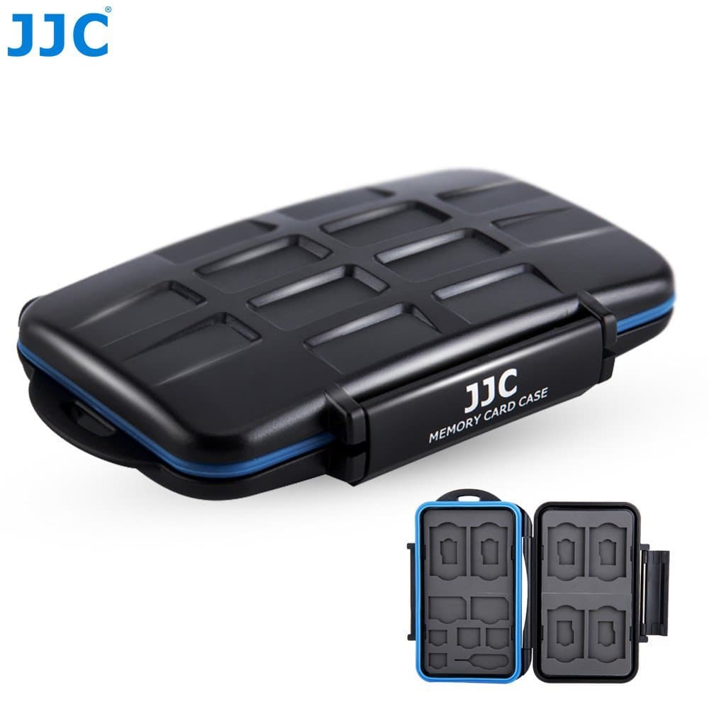 JJCMC-STM18 Water-Resistant Cellphone SIM Card & Memory Card Case Protector for 6 SD + 6 MSD + 2 SIM + 2 Micro SIM + 2 Nano SIM Cards Storage